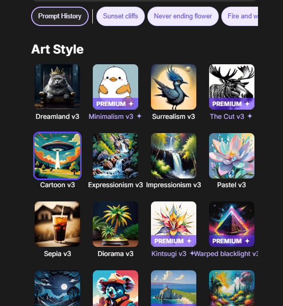 WOMBO (이미지 생성 AI도구)